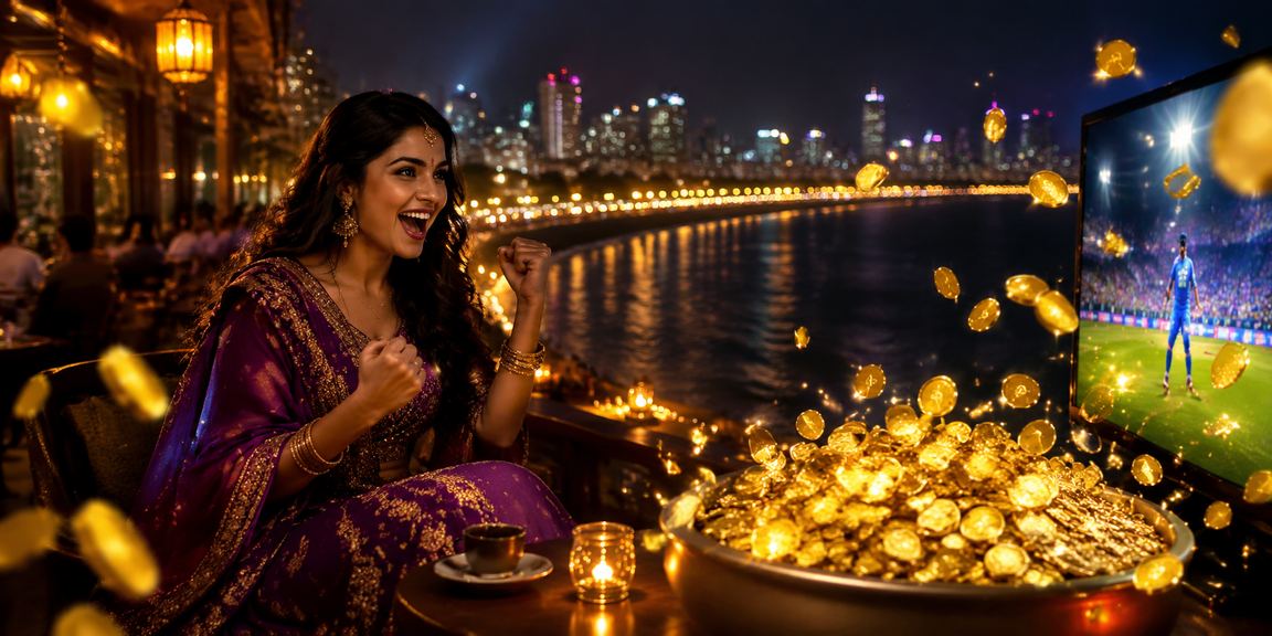 Cricket fans enjoying betting during Diwali festival in Mumbai